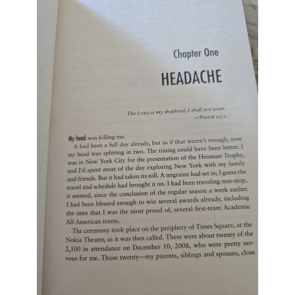 Through My Eyes Tim Tebow Nathan Whitaker Hardcover‎ Book 